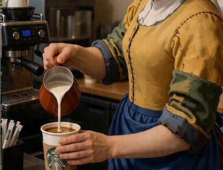 17th-century maid, reincarnated as a barista.