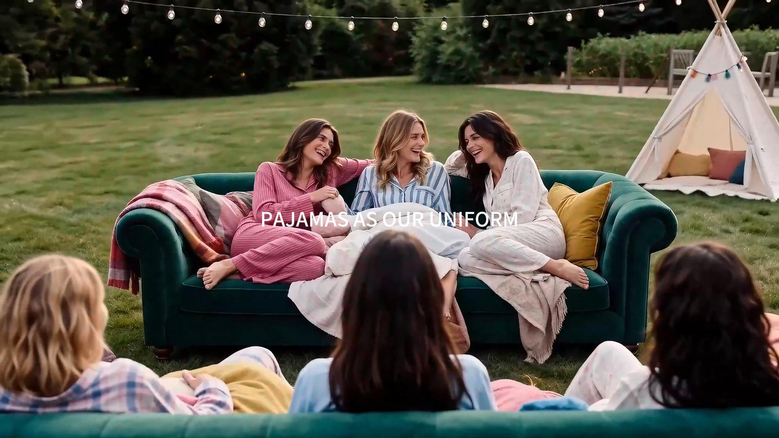 Lawn pajama party, with my girls