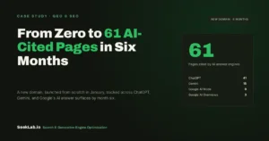 From Zero to 61 AI-Cited Pages in Six Months: A New Domain Case Study
